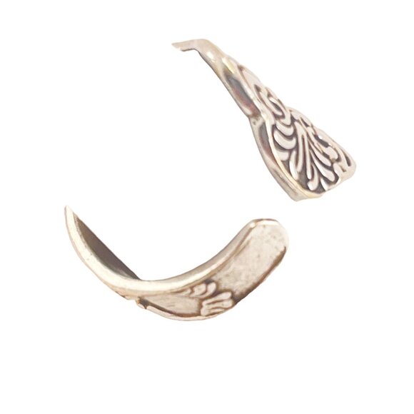 Vintage Victorian Style Silver Tone Spoon Ring Adjustable Size Intricate Scrollw - Picture 7 of 8